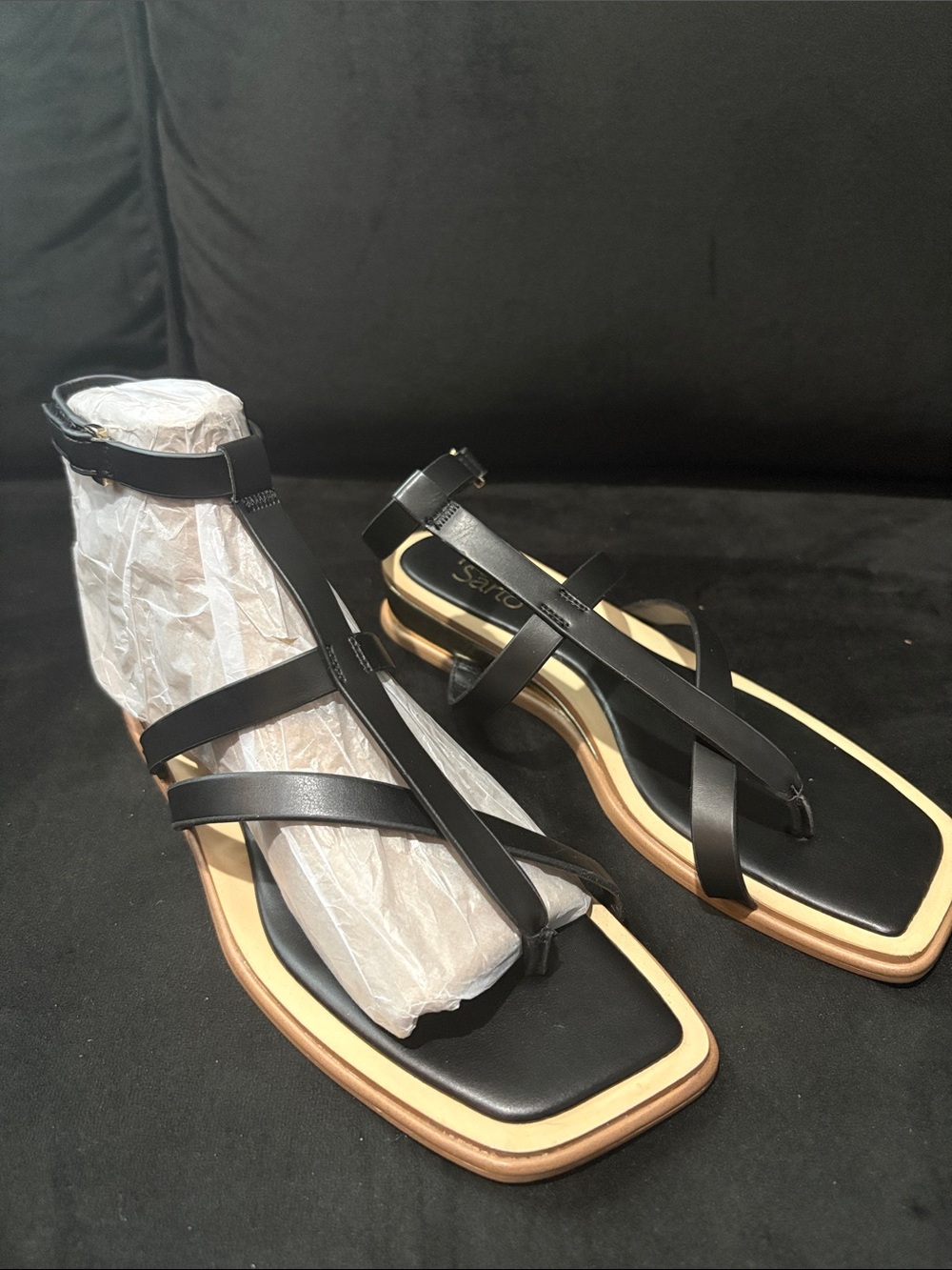 Franco Sarto Strappy T-Back Women’s Sandals - Picture 2 of 7